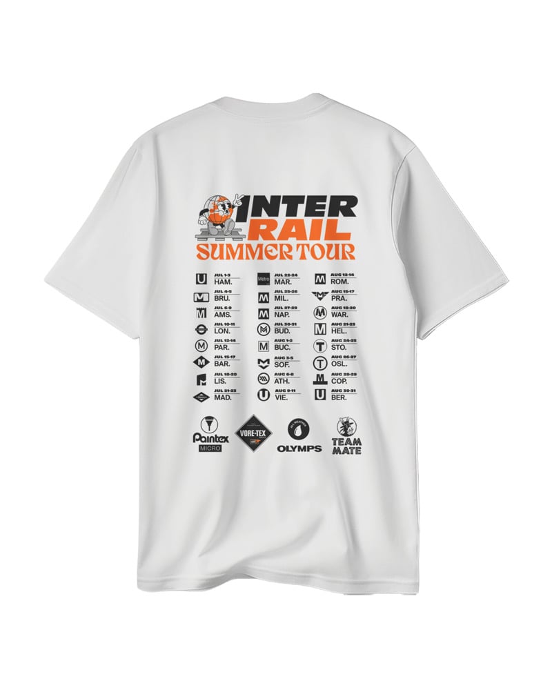 Image of T-Shirt • INTER RAIL SUMMER TOUR • Orange