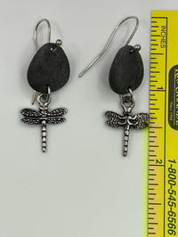 Image 1 of Dragonfly earrings with stone