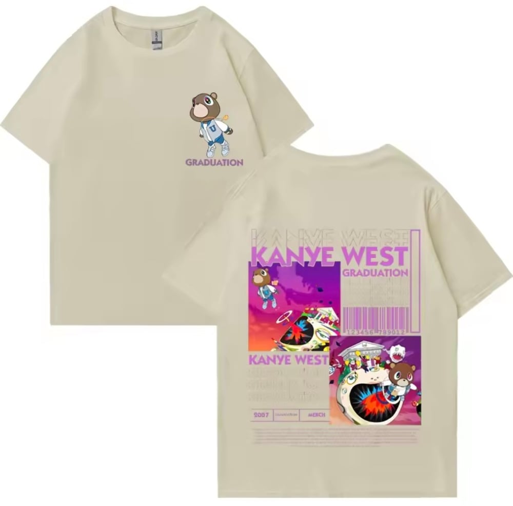 Image of Kanye west graduation album bear T shirt - Unisex multi size & colors