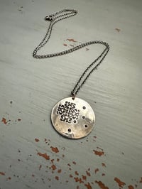 Image 12 of sapphire pendant with hand engraved Rumi quote