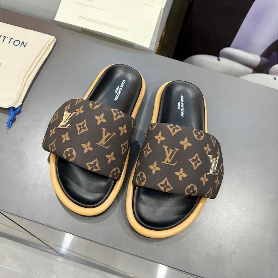 Louis Vuitton Pillow Slides - For Sale on 1stDibs  louis vuitton pillow  pool slides, louis vuitton pillow slides white, lv pillow slides