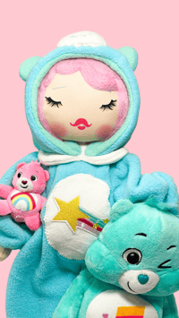 Image 3 of CAREBEAR INISPIRED ART DOLL FAMILY SET