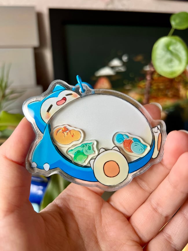Sleepy Pokemon Shaker Charm