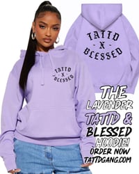 Image 1 of 40% off SPECIAL OFFER!!! Tattd&Blessed lavender Hoodie!!! 💜
