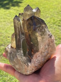 Image 8 of Smoky Citrine Points Cluster #1876
