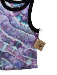 Image 3 of M Ladies Fitted Knit Contrast Tank in Prism Geode Ice Dye
