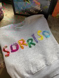 Image 2 of Suadoiro bordado a man. SORRISO gris corto. Talla M. En stock!