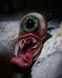 Image 14 of Twisty tongue pendant, OOAK Green Glow