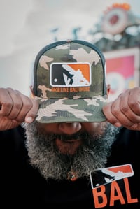 Image 1 of Major League Baseline Camo Trucker SnapBack 