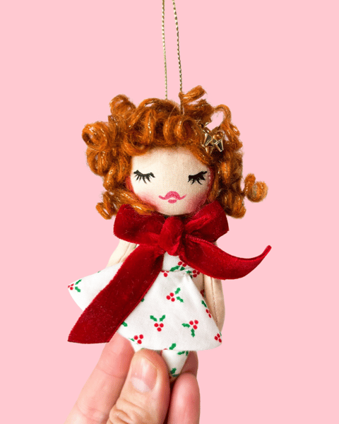 Image of Berry Christmas Holiday Doll Ornament