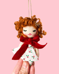 Image 1 of Berry Christmas Holiday Doll Ornament