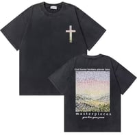 Image 1 of Vintage Christian Jesus Shirt (God Turns Broken Pieces Into Masterpieces)