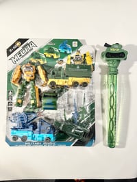 Mecha Army Figurines Toy Set, Tank Bubbles, LED Fidget grenade