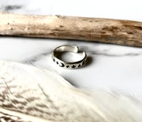 Image 1 of Sterling Silver Adjustable Star And Moon Ring