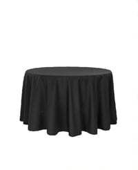 Black  Polyester Tablecloth 