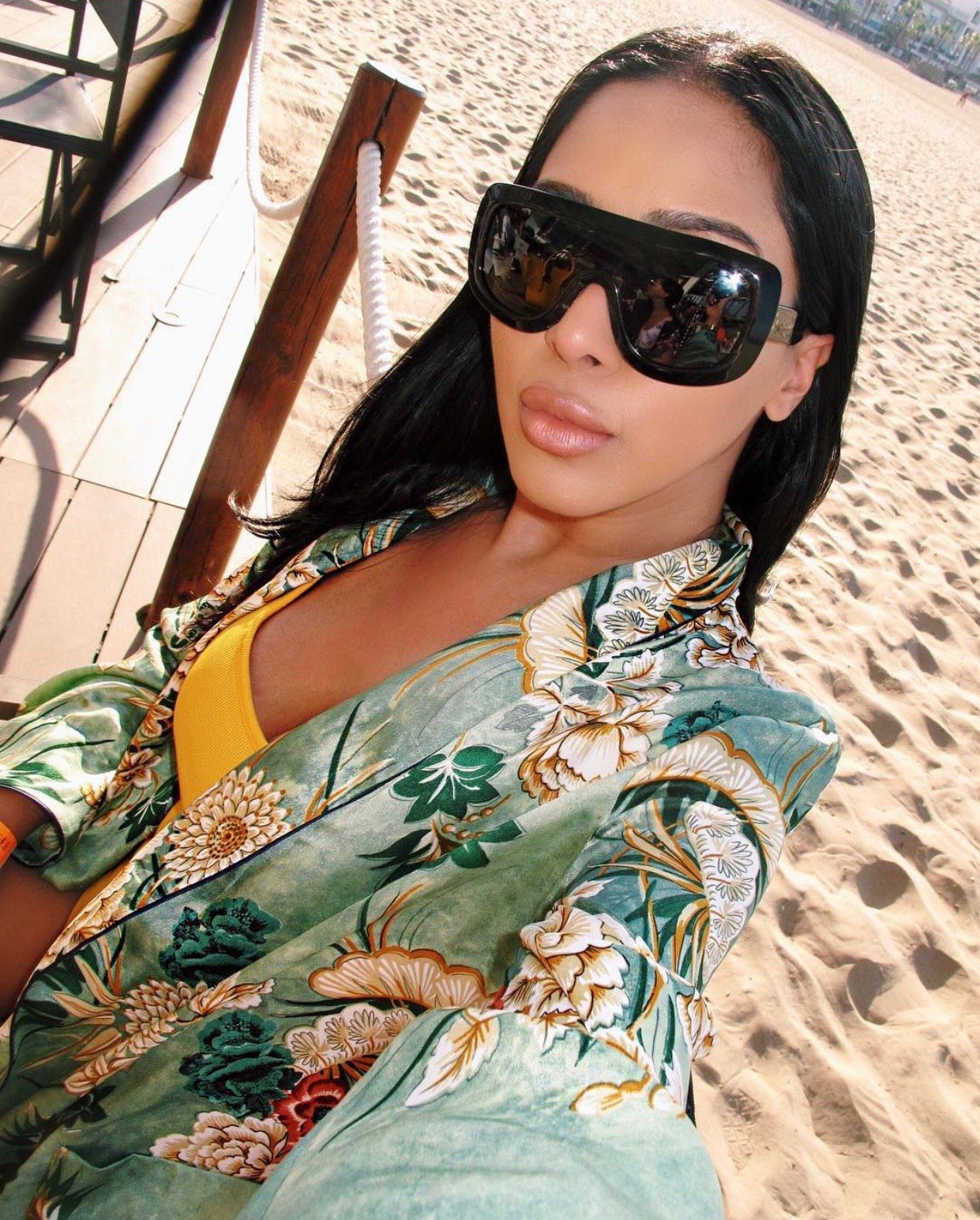 Image of ZARA MINT GREEN SILKY PRINTED ROBE (MEDIUM)