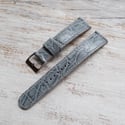 18mm Crocodile Strap In Denim Light