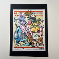 *ORIGINAL ARTWORK* Beasts of Legend USPS Sticker Slap Artwork