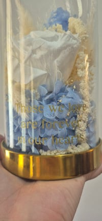 Image 2 of Personalised Bereavement Preserved Flower Dome
