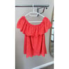 Coral Off The Shoulder Crochet Top 