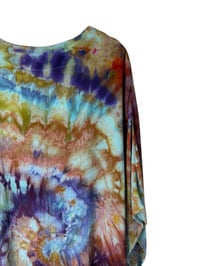 Image 3 of M Long Woven Kimono in Earthy Spiral Ice Dye
