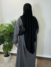 Image 1 of black jersey hijāb