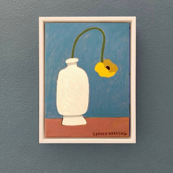 Image of Yellow Flower on Blue