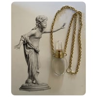 Image 1 of Antique Bottle Necklace - Solid Brass 