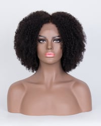Image 1 of "QUEEN APHRODITE" 14 inch COILY CURLY T-part WIG 