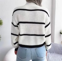 Image 2 of Women Striped Knit Loose Sweaters 