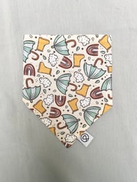 Image 3 of Rainbow Kisses / April Showers Reversible Bandana 