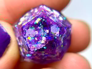 Image of Seal of Solomon glitterful dice set (inked upon order)