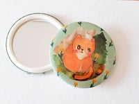 Image 4 of Cat in the mountains - pocket mirror and badges