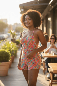 Image 3 of WATERCOLOR ROMPER (S/M)