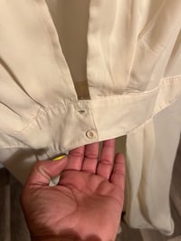 Image 4 of sheer cream high low shirt