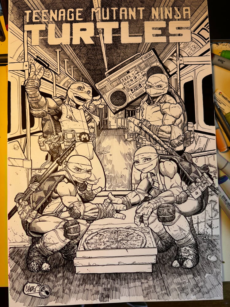 Image of TMNT 11x17 Original Art