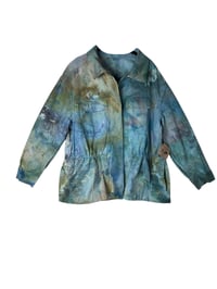 Image 2 of L 100% Cotton Twill Utility Jacket in Earthy Watercolor Ice Dye