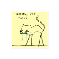 Image 3 of Bubble-free stickers HEALING BUT BADLY 