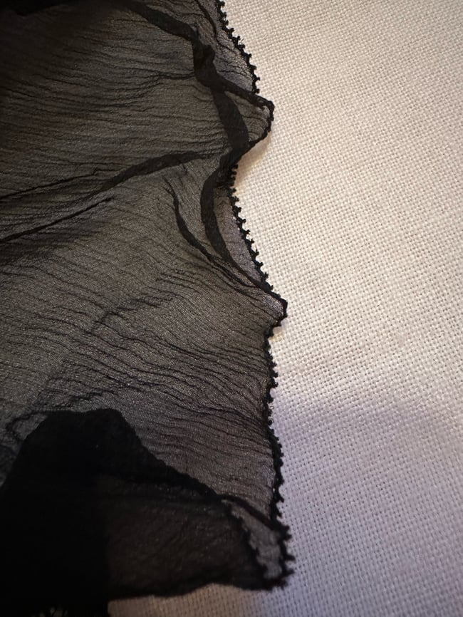 1920s noir tissue silk and handmade lace dress 