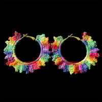 PRIDE crochet hoop earrings 