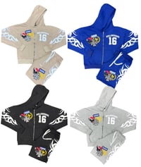 Image 2 of Patchwork short set (Black)