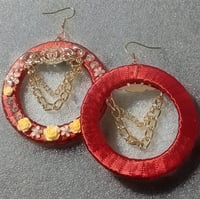 Image 3 of Golden Ember Bloom Hoops