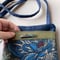 Image of Denim Zippertop Tapistry Purse With Crossbody Strap