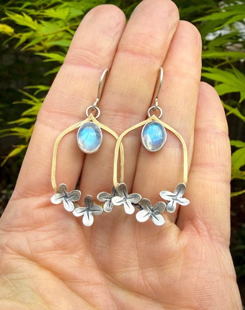 Image of Moonlight in Spring's Garden Lilac Earrings