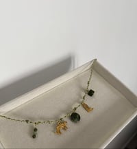 Khaki rope charm necklace 