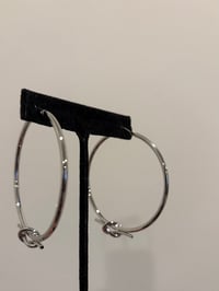 Image 3 of knot today hoops silver sterling silver post 