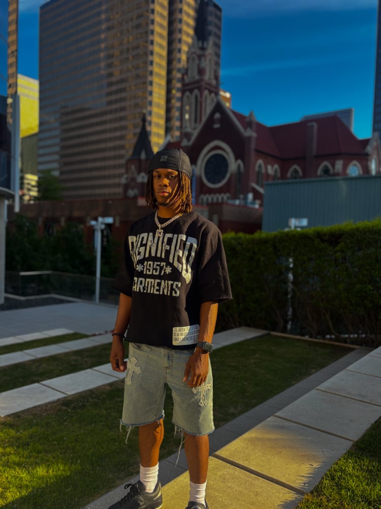Image of Oversized Boxy Tee ( Charcoal)