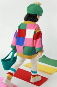 Image 1 of Color block cardigan 