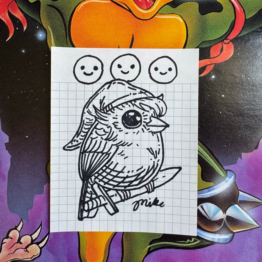 Image of Fat Bird Sharpie Sketch #235