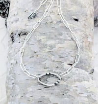 Image 2 of Dew Drop Leaf Long Link Necklace